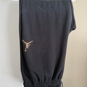 Jordan Black Sweatpants with Gold Logo